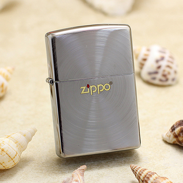 zippo打火机镀铬镜面同心圆ZIPPO标