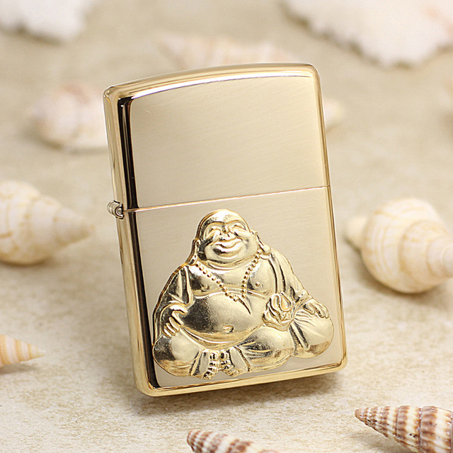 zippoLighter gold mirror sticker, great blessing, great Buddha29626
