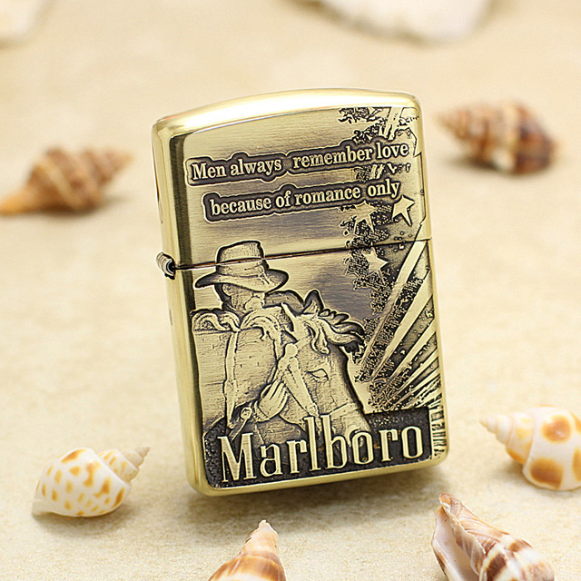 zippolighter168Pure copper carving3DMarlboro five-star jeans(With limit number)