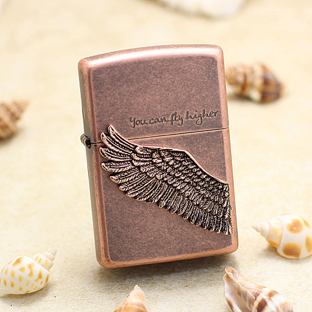zippoLighters fly higher wings(red copper color)ZBT-1-2C