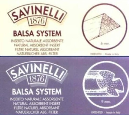 Safin6mmKapok filter element Savinelli Balsa System
