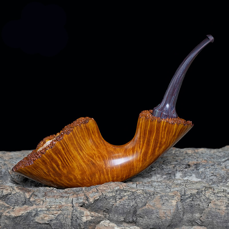 石楠木瘤皮号角手工烟斗51yd-a-005