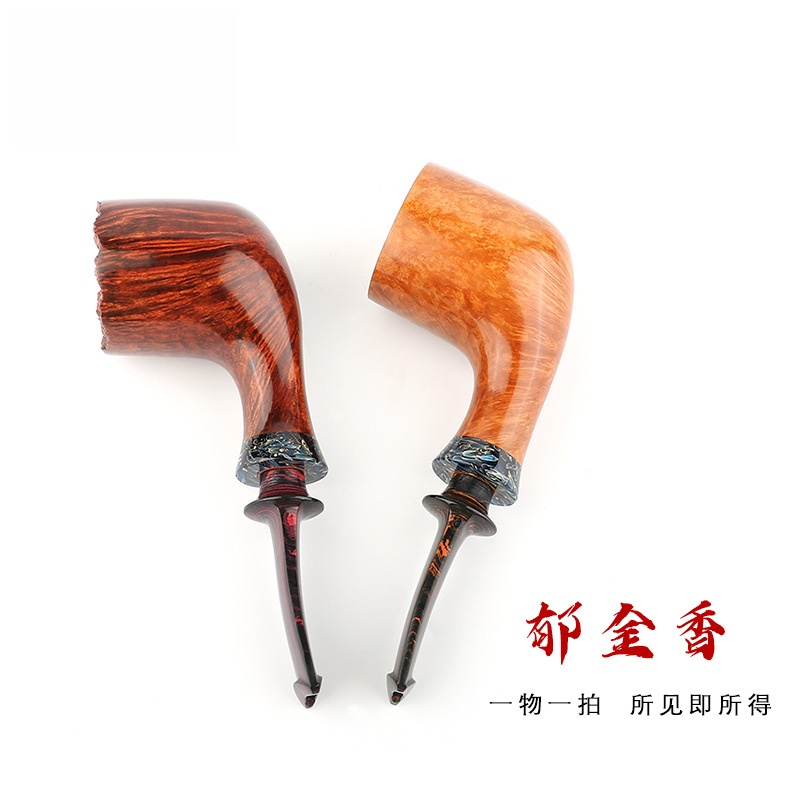大师手工精品五角星郁金香SLPIPES砍嘴瘤皮烟斗ZDTZB-05