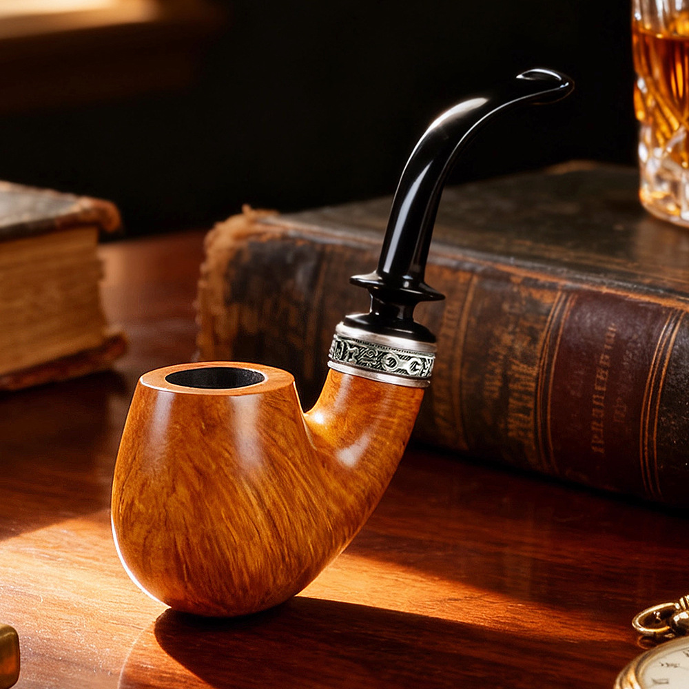 精品手工转运环嘴叼法老弯式烟斗51yd-aa20388