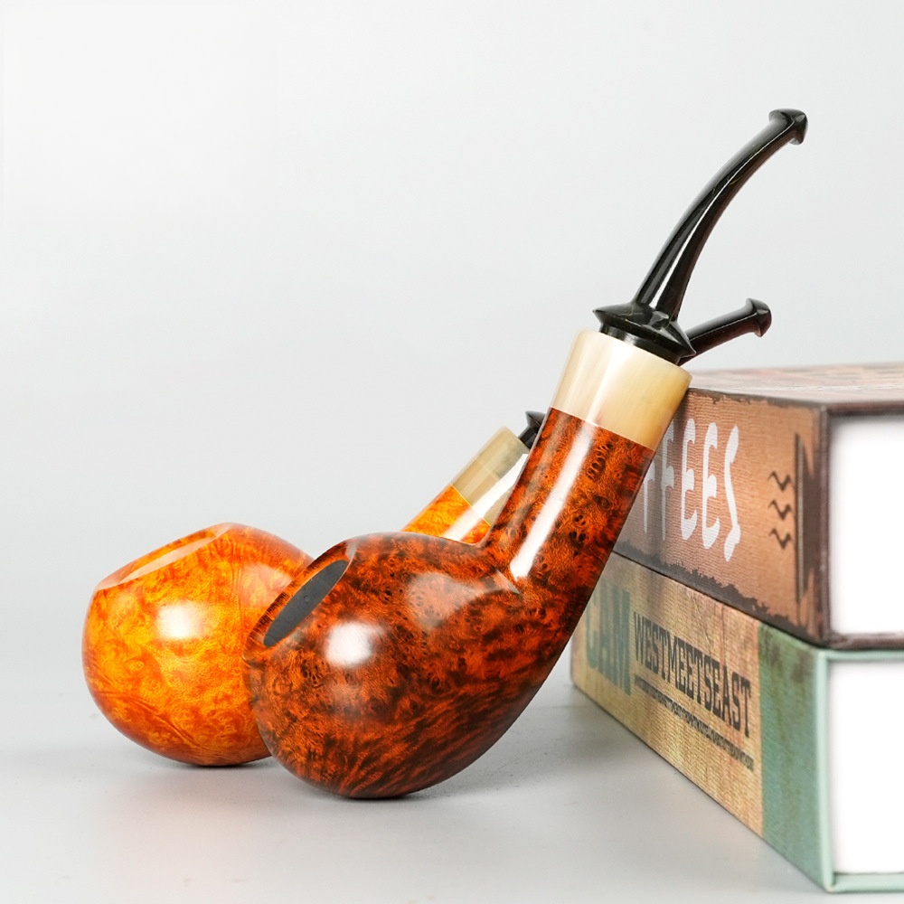 石楠木河豚玉圈坎嘴空腔烟斗51yd-aa05100