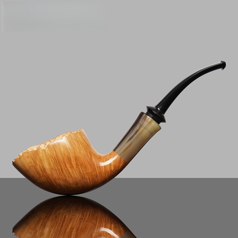 精品手工瘤皮号角大气室石楠木烟斗51yd-aa50034