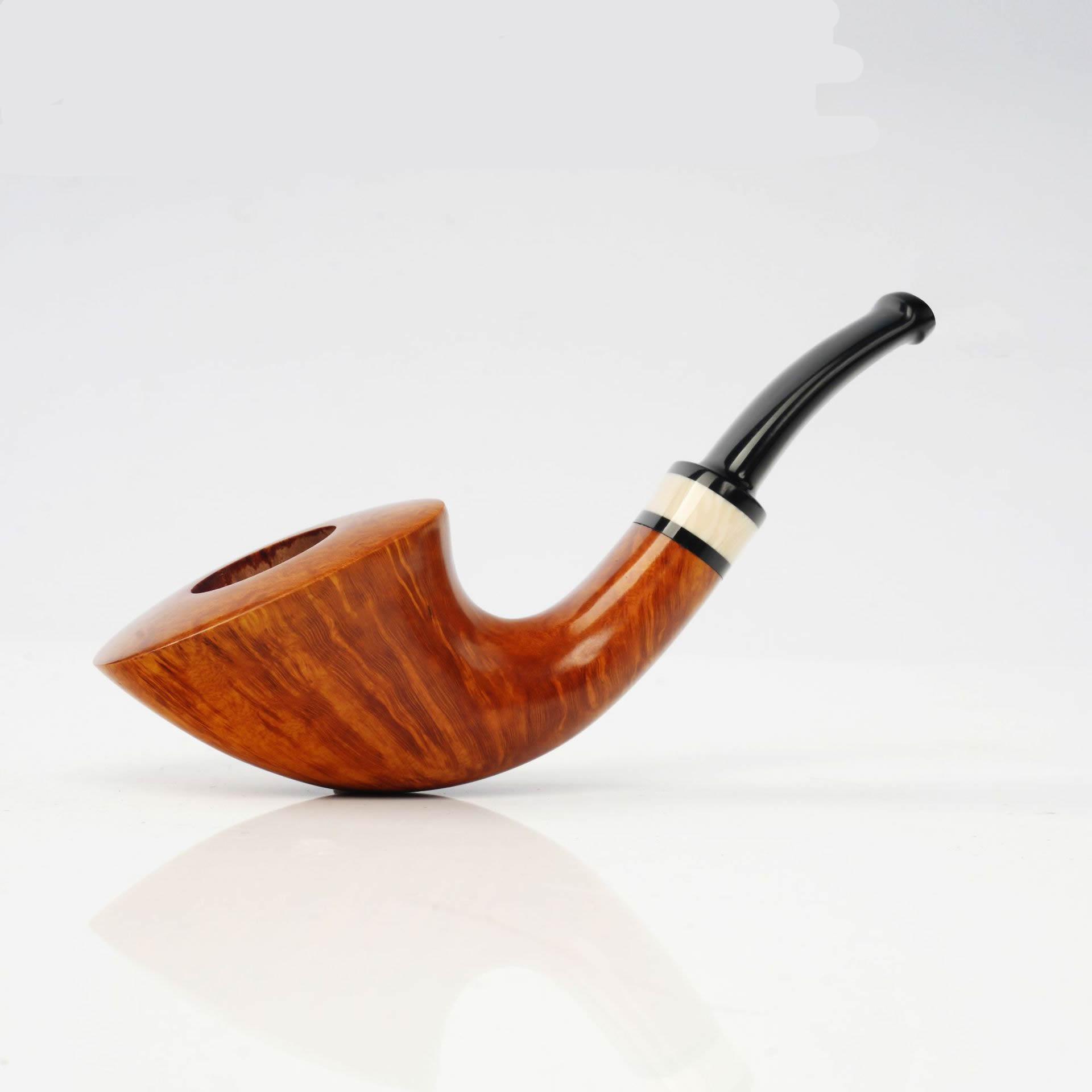 精品手工竹节圈螺号自由式石楠木烟斗51yd-ha0516
